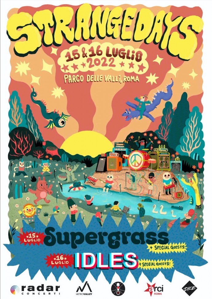 Strange Days: 15-16 luglio 2022 Supergrass e Idles headliners del nuovo festival romano